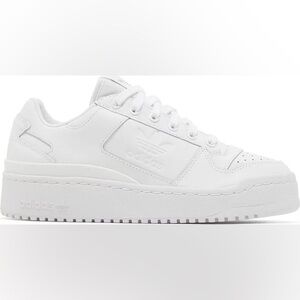 Adidas white forum bold shoes, 6.5